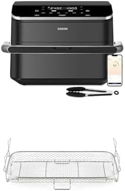 COSORI Air Fryer 10 L Twinfry, Capacit¨¦ Flexible de 10 L, Friteuse sans Huile 6 en 1,35¡æ-240¡æ, 45% d'¨¦nergie en Moins