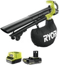 Pack RYOBI Souffleur Aspiro-Broyeur OBV18-18 V One+ Brushless - 1 Batterie 2.0 Ah - 1 Chargeur Rapide