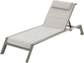 HESPERIDE - Transat Inclinable Allure Vert - 2 Roues 5 Positions Anti-Rouille Texaline Matelass¨¦e Empilable Mobilier D¨¦tente pour Jardin, Terrasse