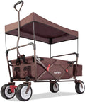 Fuxtec Chariot Wild Cruiser Marron, Capacit¨¦ De Charge 75 kg, L'Original, Collection Family Fux, ¨¤ Tirer ou ¨¤ Pousser, Transport, Plage, Ville, For¨ºt