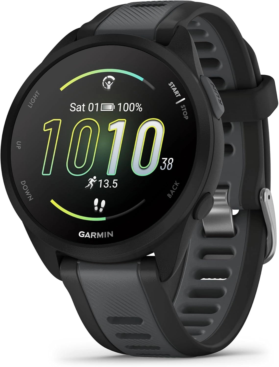 Garmin Forerunner 165 Music, Noir/Gris, 43 mm, autonomie jusqu'¨¤ 11 jours, Montre GPS connect¨¦e Running, ¨¦cran AMOLED ultra-lumineux et tactile