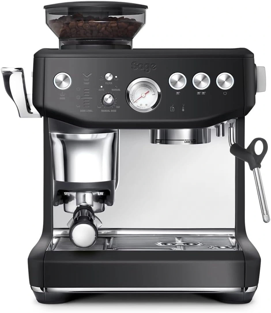 Sage The Barista Express Impress, Moulin ¨¤ Meules Coniques 25 R¨¦glages, Tassage Assist¨¦ 10kg, Porte-Filtre 54 mm pour un Espresso Pr¨¦cis, Truffe Noire