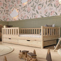 Lit Enfant avec Tiroirs Montessori Crazy Basic 90x190 cm Nature, matelas, 140 cm, 120 cm