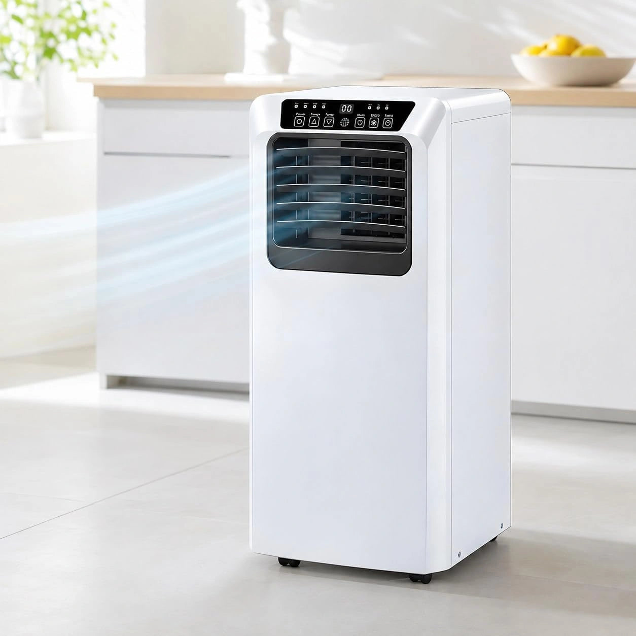 Climatiseur Mobile - 9 000 BTU - 3 en 1 - D¨¦shumidifie, Ventile - Jusqu'¨¤ 20 m2 - Kit pour Fen¨ºtre - [Classe ¨¦nerg¨¦tique A], Rafra?chit