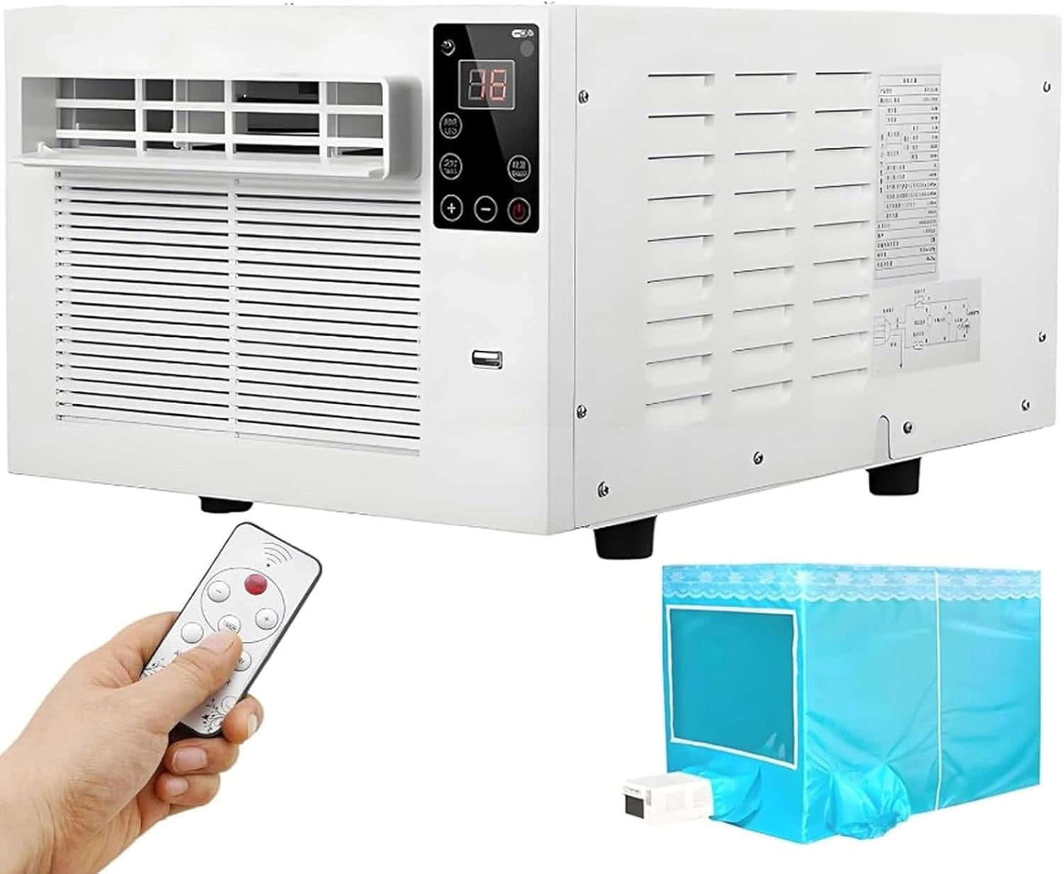 Mini Climatiseur Portable 280 W, bruit 45 dB, minuterie 1-12h, Refroidissement Rapide avec D¨¦shumidificateur, Vrai compresseur sans eau ni glace