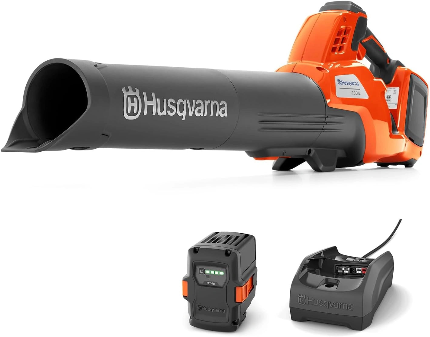 Husqvarna 230iB Souffleur sur Batterie, Flux d'air puissant, mode Boost et r¨¦gulateur de vitesse, L¨¦ger