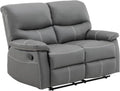 Vente-unique - Canap¨¦ 2 Places Relax en Simili Gris Canby, 95 cm, 50 cm, 52 cm