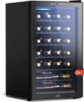 WIE Caves ¨¤ Vin 24 Bouteilles 4¨C18¡ãC Panneau Tactile LED Porte en Verre