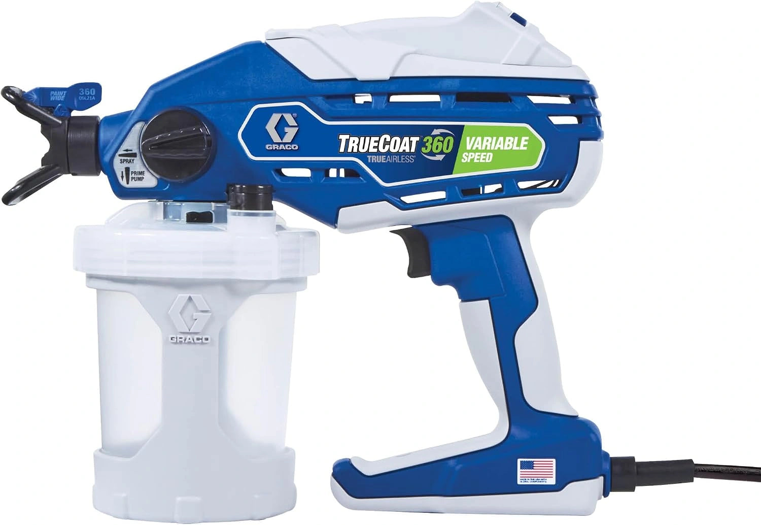 Graco TrueCoat 360 26D527 Pistolet portatif Vitesse Variable, Pulv¨¦rise dans toutes les directions, syst¨¨me FlexLiner, molette de vitesse