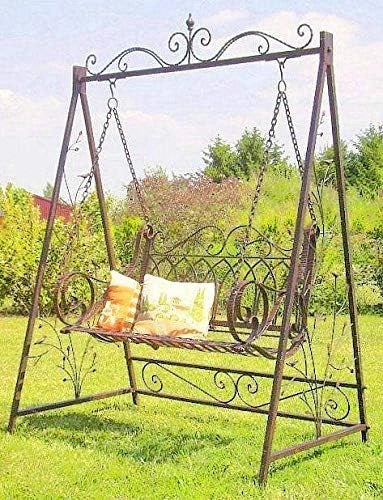 DENK Balancelle de jardin 1868 en m¨¦tal forg¨¦, 93 cm
