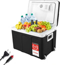 TZS First Austria - R¨¦frig¨¦rateur portable 45 L ¨¦lectrique 12 V 230 V prise voiture et standard - Box thermo¨¦lectrique refroidit et chauffe, festival