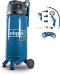 Scheppach Compresseur Vertical HC51 V avec 13 accessoires et 8 m de tuyau, 10 bar, Cuve de 50 L, 1500 W - 2CV, Puissance d'aspiration 220 l/min