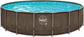 Swing Wicker Elite Frame Piscine 5,49 x 1,32 cm Dark Double Rotin, Piscine Hors-Sol, Montage Rapide, Durable, Robuste