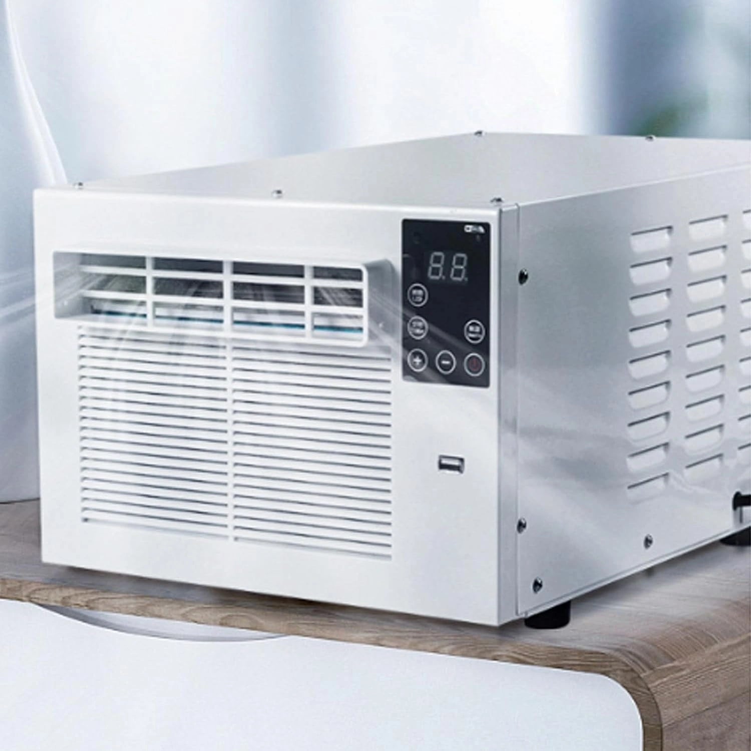 Climatiseur Compact Ultra-Silencieux avec Modes Refroidissement et Ventilation, Affichage num¨¦rique et t¨¦l¨¦commande
