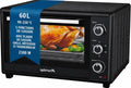 OptimumX Four ¨¦lectrique 60 L XXL ¨¤ Chaleur Tournante, Noir, 2200 W, 40¨C230¡ãC, Lumi¨¨re Int¨¦rieure, Tournebroche
