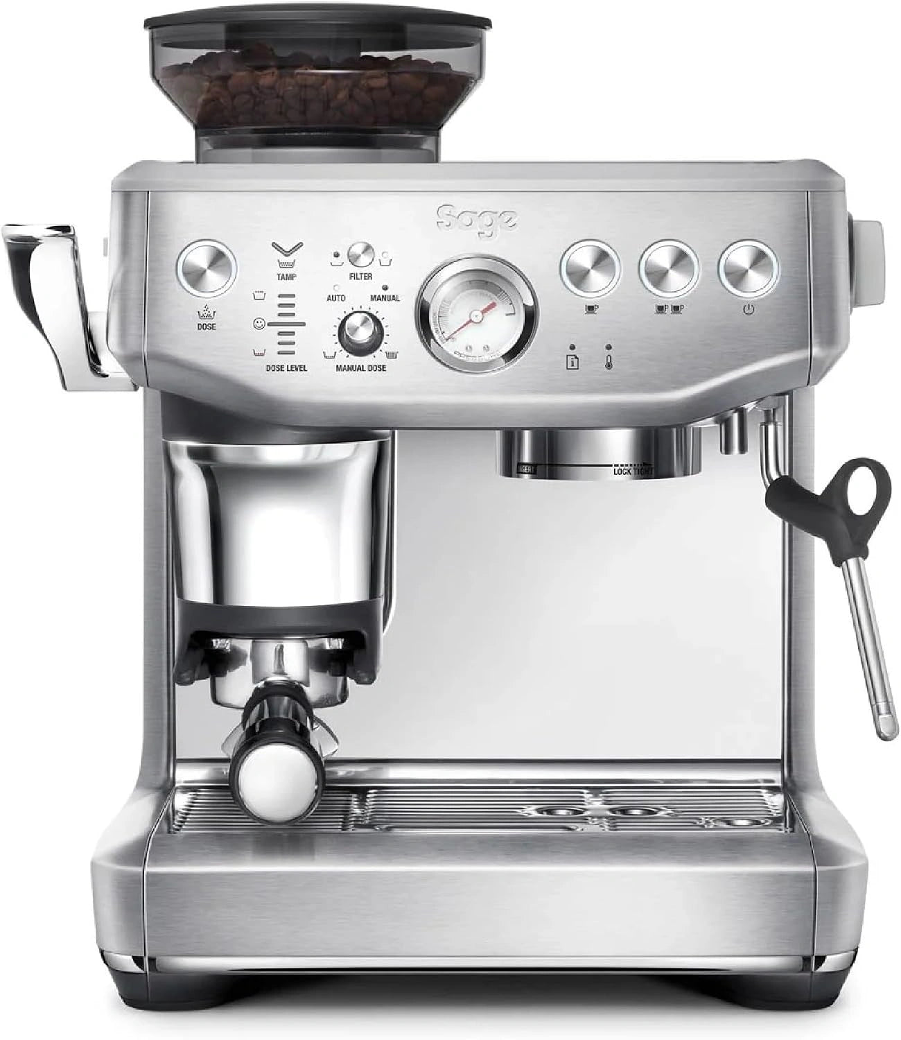 Sage The Barista Express Impress, Acier Inoxydable Bross¨¦, Moulin ¨¤ Meules Coniques 25 R¨¦glages, Tassage Assist¨¦ 10kg, Dosage Intelligent