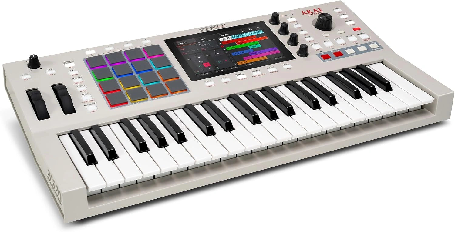 Akai Professional MPC Key 37 G2 Clavier de Production Standalone Next-Gen, 37 Touches, 16 Pads MPC, Processeur 8-core, 4 Go RAM, avec USB-C