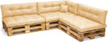 POKAR Set de 8 Coussins pour Palettes Euro Imperm¨¦able: 3X Assise 120x80 cm + 3X Dossier 120x40 cm + 1x Dossier 60x40 cm + 1x Coussin 40x40 cm, Beige