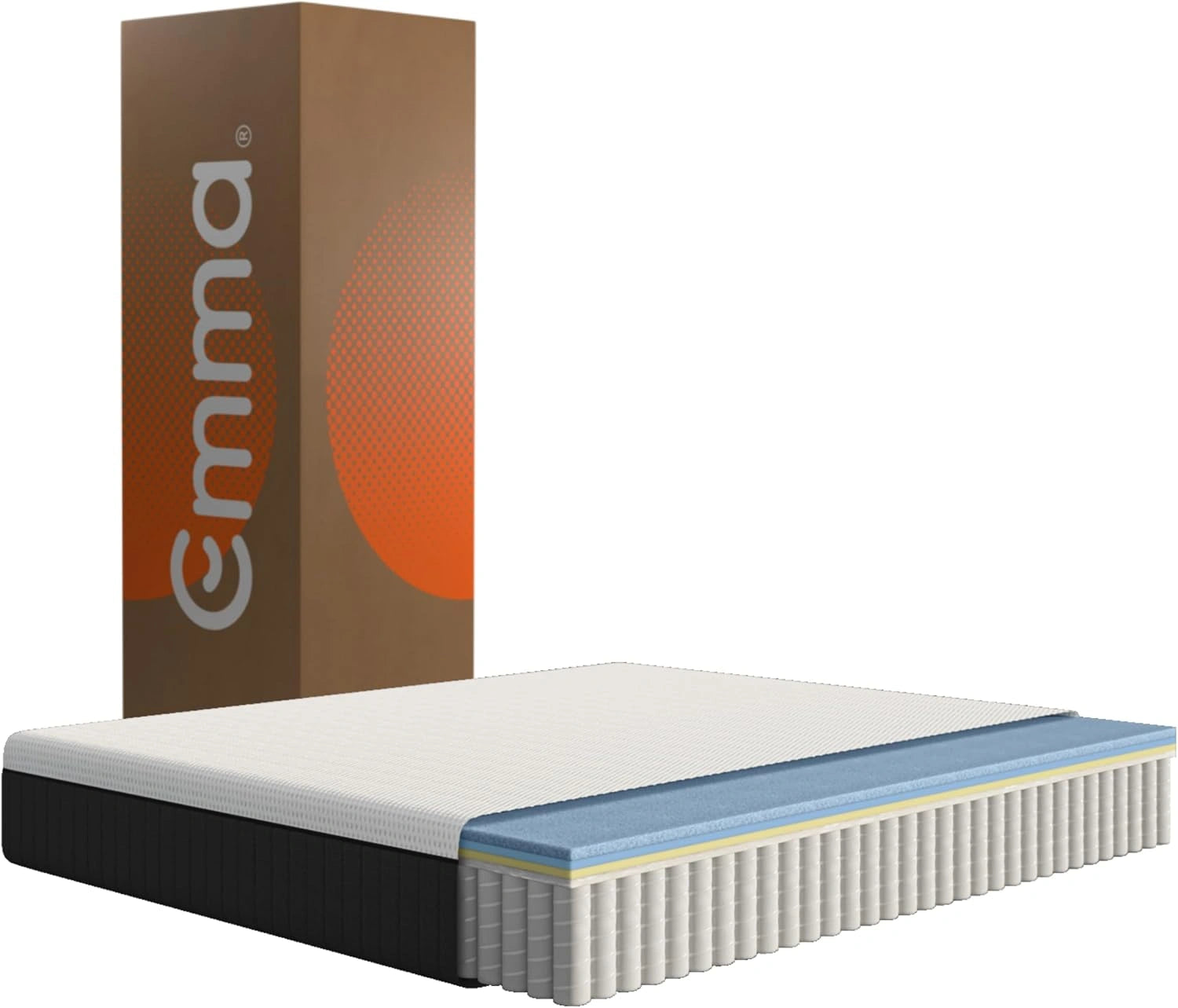 Emma Matelas Original Pro 27 cm, 140x200 - Matelas Hybride ¨¤ Ressorts Ensach¨¦s 7 Zones et Mousse ThermoSync Thermor¨¦gulante, M¨¦moire de Forme