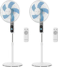 Rowenta Turbo Silence, Blanc (Lot de 2), minuterie 12h VU5650F0, Ventilateur sur pied, Design durable, Silencieux, Puissant, ¨¦co¨¦nerg¨¦tique