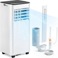 EUHOMY Climatiseur mobile 9000 BTU 2,6 kW (avec t¨¦l¨¦commande), surface couverte 25 m2, minuterie 24 heures, climatiseur portable quatre en un