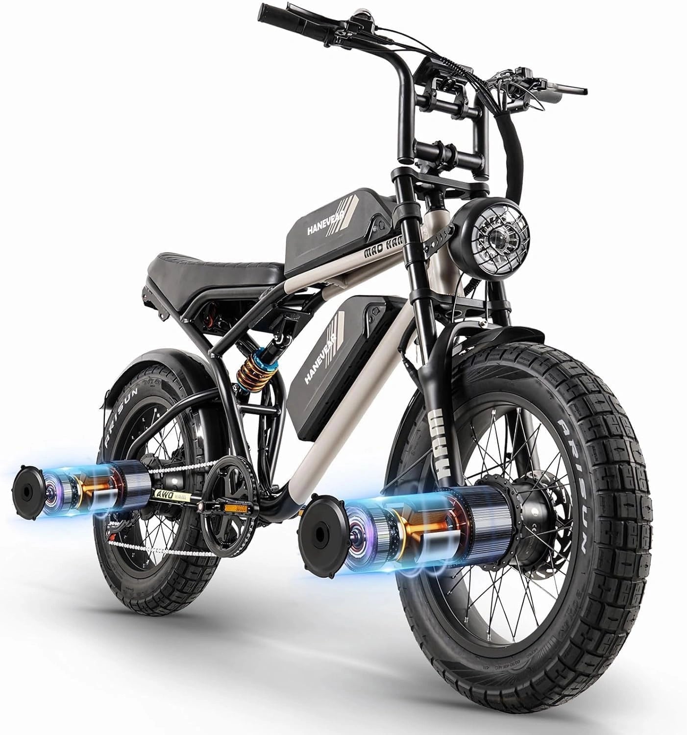 V¨¦lo ¨¦lectrique pour Adultes, E Bike 85Nm Moteur Double, 2*18 Ah 48 V Batterie Jusqu'¨¤ 150km, Suspension Int¨¦grale, Frein ¨¤ Disque Hydraulique