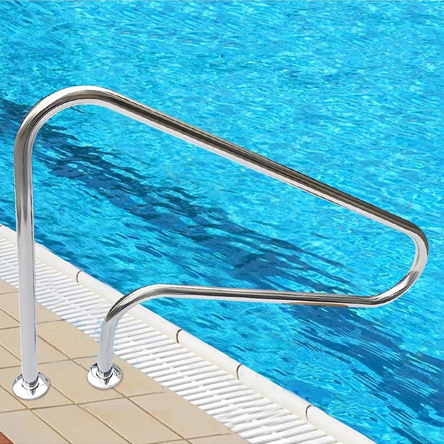 Main Courante de Piscine en Acier Inoxydable 304, Main de S¨¦curit¨¦ Antid¨¦rapante pour Entr¨¦e et Sortie de Piscine Domestique et Commerciale
