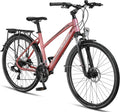 Licorne Bike V¨¦lo de trekking 28'', 21 vitesses, avec frein ¨¤ disque en aluminium, v¨¦lo de cross, pour femme, VTT, homme, gar?on, fille