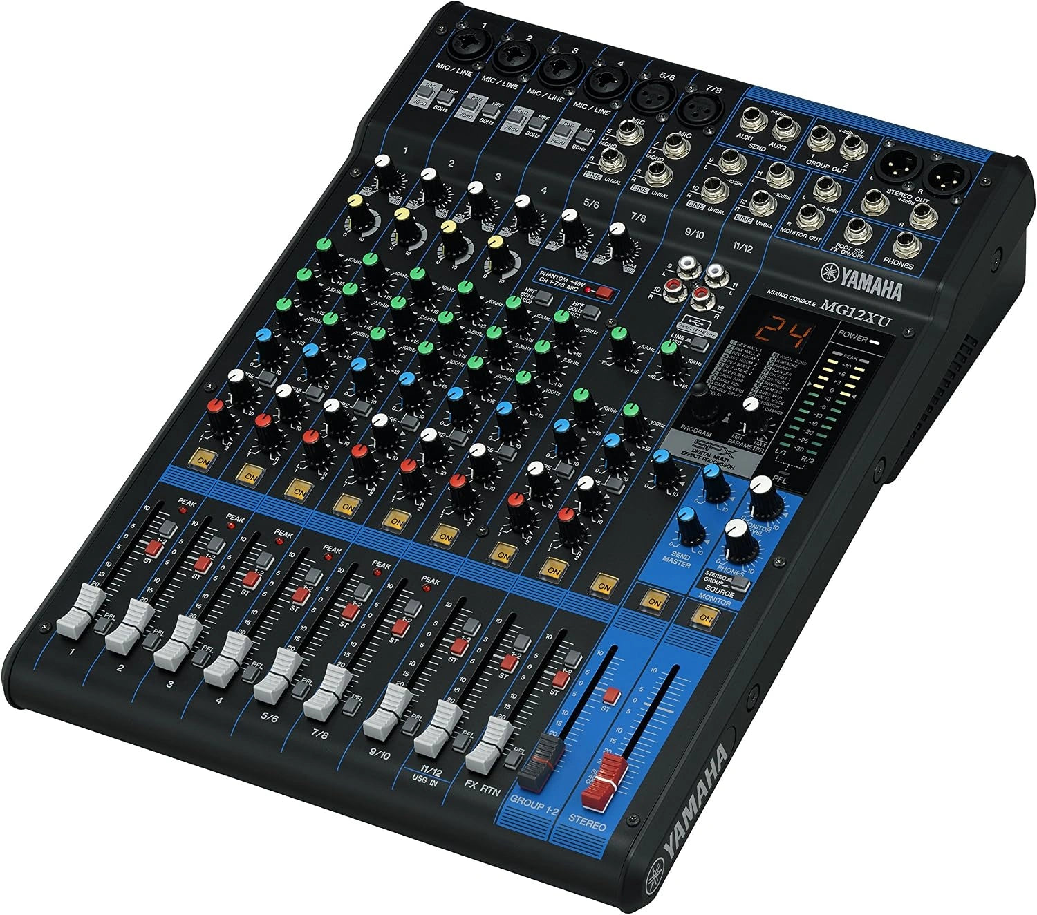 Yamaha MG12XU M¨¦langeur 4 bus 12 entr¨¦es avec effets, table, 78 dB